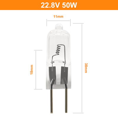 22.8V van de Bolbipin van het 50 Wattshalogeen van de de Basislamp G6.35 het Ziekenhuis Chirurgische Gloeilampen