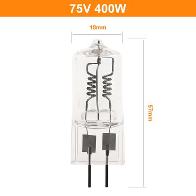 75V de Bol Enige Gebeëindigde GX6.35 Middelgrote Hoogspanning van het 400 Wattshalogeen