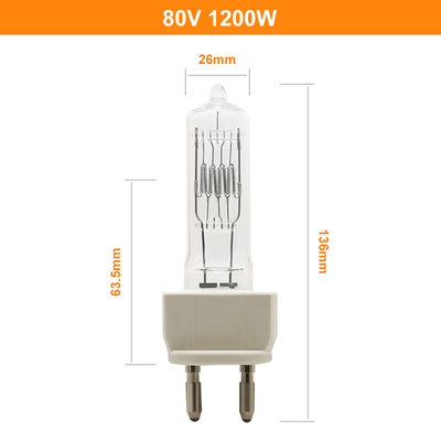 het Halogeenlamp G22 Twee Pin Halogen Bulb van 80V 1200W 230v 1000w
