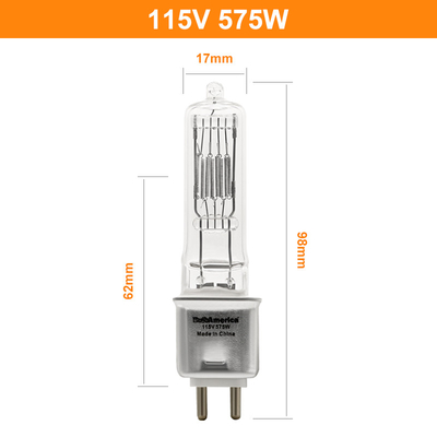 van de het Halogeenlamp van 230v 115V 575w van het de Gloeilampeng9.5 Stadium de Film en de Televisie