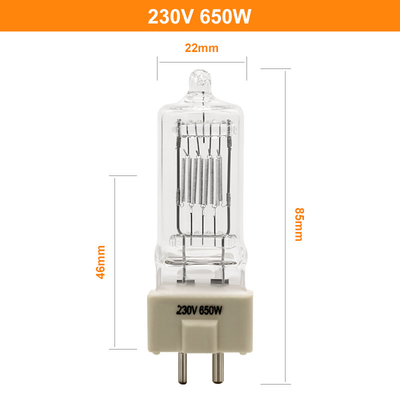 Van het het Halogeenzoeklicht van GY9.5 230V 650W de Lampac de Projectorbol van het Reflectortheater