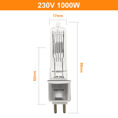 230V de Bol Enige Gebeëindigde 3200k GX 9,5 Pin Cap For Ceiling Lights van het 1000 Wattskwarts