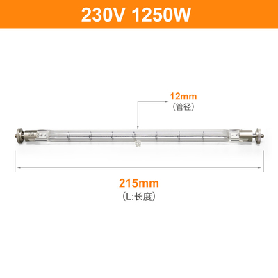Explosiebestendig het Kwartshalogeen Infrarode Heater Lamps For Adb Alnaco Hf1000 van 230V 1250W