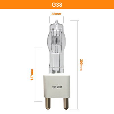 230v de Lamp 2000 Wattsbol G38 van het hoogspanningshalogeen kiest Gebeëindigd uit