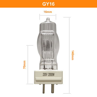 van het het Halogeenzoeklicht van 230v 2000w GY16 van het de Lamp400h 3200K Kwarts de Gloeilamp