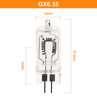 Gx6.35 de Optische Lamp 1000w 230V 3300K 25000Lm van de Halogeenfoto voor Filmluminaires