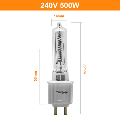 240V 500 van de het Halogeenbol van het Wattskwarts de Lumen de Hoge G9.5 Infrarode het Verwarmen Video van Theatertv