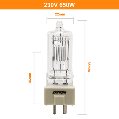 16250lm van het de Bolgy9.5 650W 230V Halogeen van het stadium de Lichte Halogeen van de het Kwartslamp Bol van de het Theaterschijnwerper