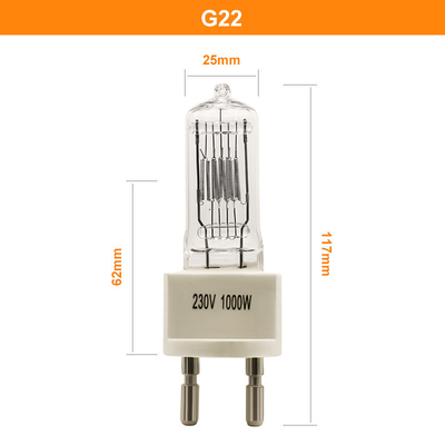 Kies de Gebeëindigde Optische Lamp 3200k 230V 1000 Watts G9.5 van de Halogeenvertoning uit