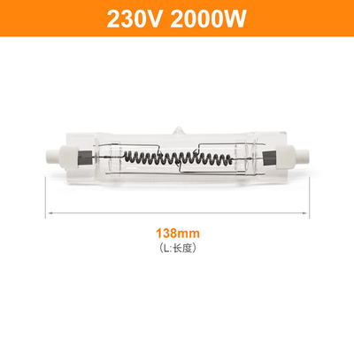 van de het Halogeenbol van 230V 2000W R7s Lineair Buistype 138mm 50000lm Met twee uiteinden