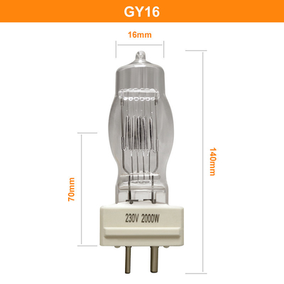 GY16 2000w kiest Gebeëindigde Halogeenlamp 230v voor Osram 64788 CP/72 FTM uit