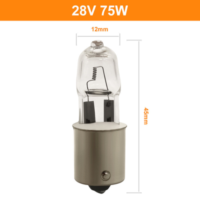 Het Halogeenkoplampen 28V 75w van het spoorweg ontruimen de Voortbewegingskwarts Halogeenbol Dimmable