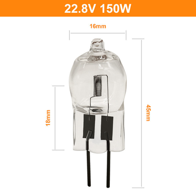 Van het het Kwartswolfram van de G6.35 bi-Speld van de het Halogeenlamp 150w 22.8V de Werkende Zaal Verlichtingsbol