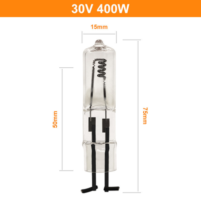 Twee 2 de Lengte van Pin Halogen Bulb 400W 30V 75mm