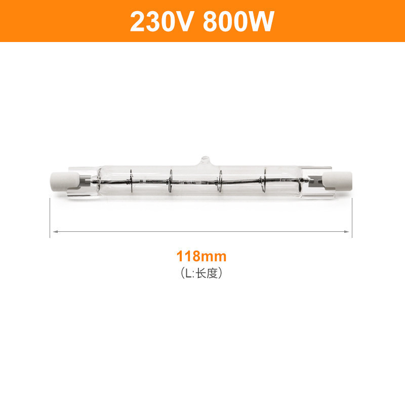 Van het het Kwartshalogeen van IRL Bol Met twee uiteinden 118mm 230V 800W