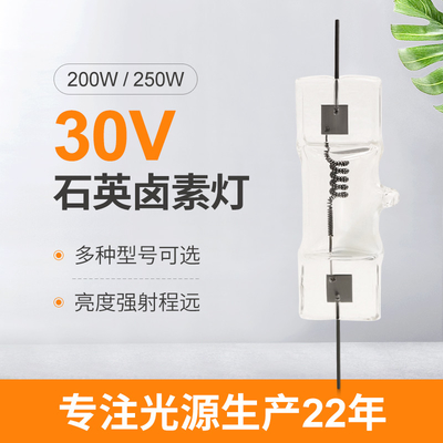van de het Halogeenvertoning van 30V 200W Kleine van het de Lamp250w Kwarts Optische het Halogeenbol