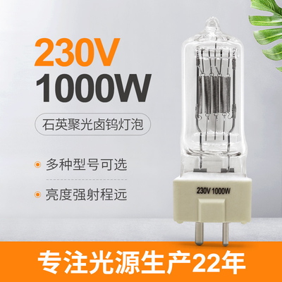 het Kwartshalogeen Lichte GY9 5 Marine Searchlight Bulbs 85mm van 230V 1000w